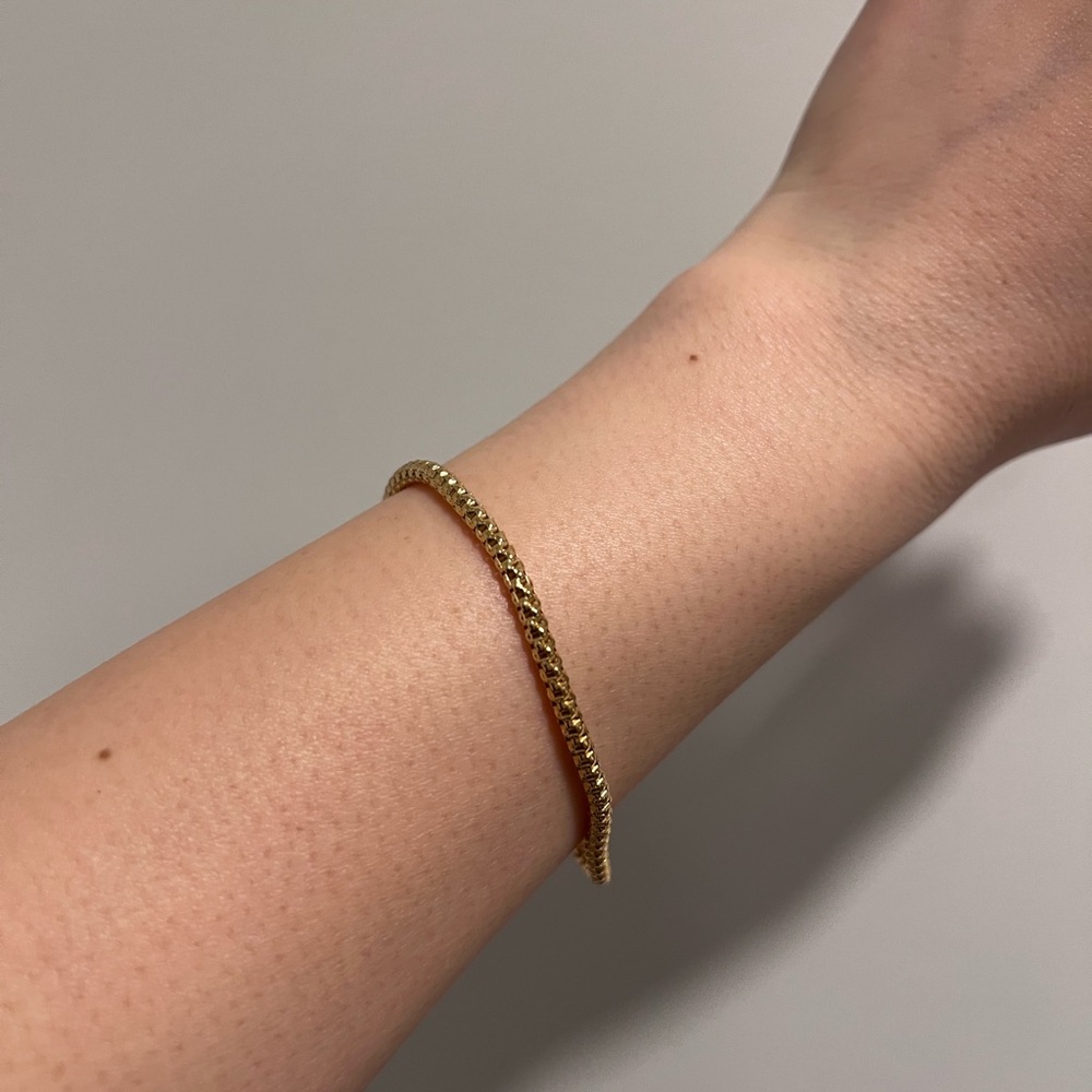 NWT 24K Gold Popcorn Chain Bracelet